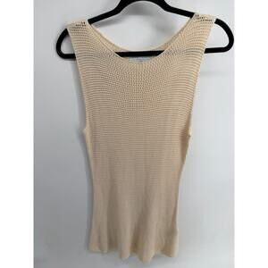 Seafolly Australia looks knit sleeveless wide neck swim coverup dress sz L